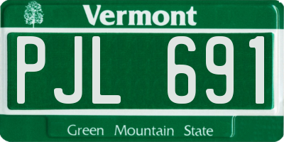 VT license plate PJL691