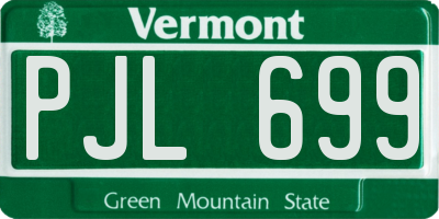 VT license plate PJL699