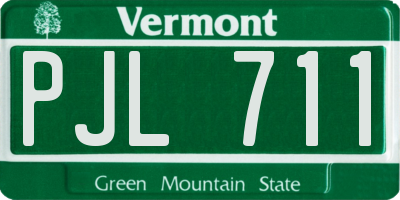 VT license plate PJL711
