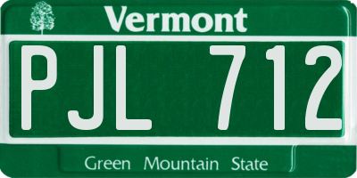 VT license plate PJL712