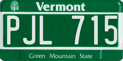 VT license plate PJL715