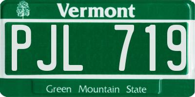 VT license plate PJL719
