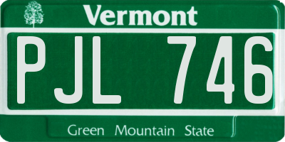 VT license plate PJL746