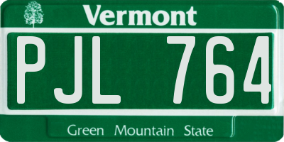 VT license plate PJL764