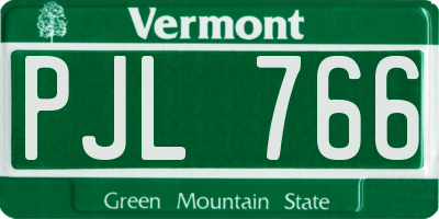 VT license plate PJL766