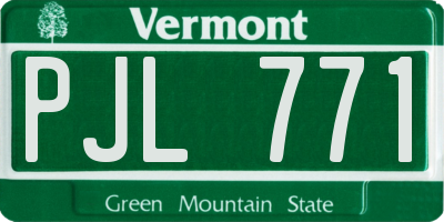 VT license plate PJL771