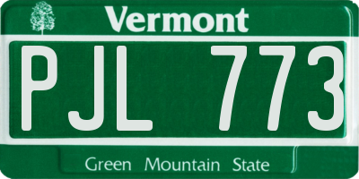 VT license plate PJL773