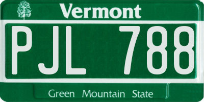 VT license plate PJL788