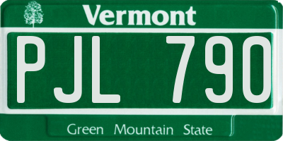 VT license plate PJL790