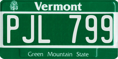 VT license plate PJL799