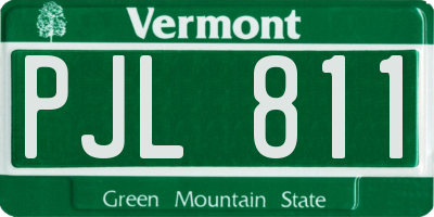 VT license plate PJL811