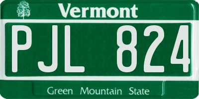 VT license plate PJL824