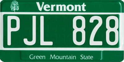 VT license plate PJL828
