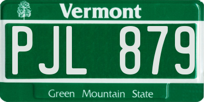 VT license plate PJL879