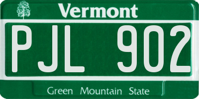 VT license plate PJL902