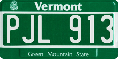 VT license plate PJL913