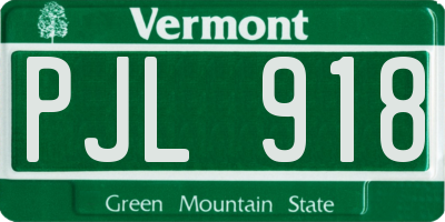 VT license plate PJL918