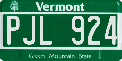 VT license plate PJL924