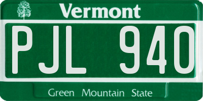 VT license plate PJL940
