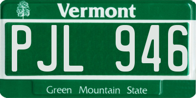 VT license plate PJL946