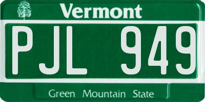 VT license plate PJL949