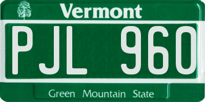 VT license plate PJL960