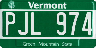 VT license plate PJL974