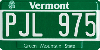 VT license plate PJL975