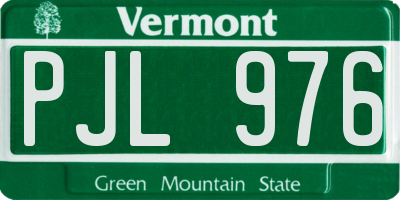 VT license plate PJL976