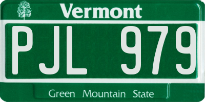 VT license plate PJL979