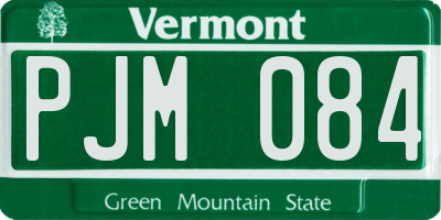 VT license plate PJM084