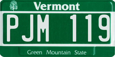 VT license plate PJM119