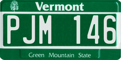 VT license plate PJM146
