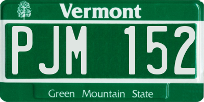 VT license plate PJM152