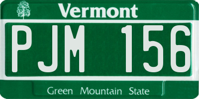 VT license plate PJM156