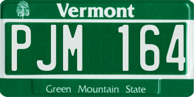 VT license plate PJM164