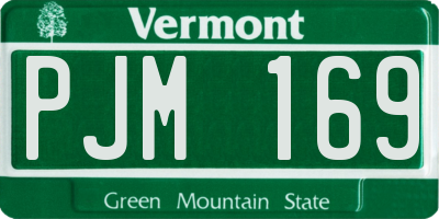 VT license plate PJM169