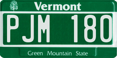 VT license plate PJM180