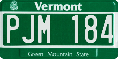 VT license plate PJM184