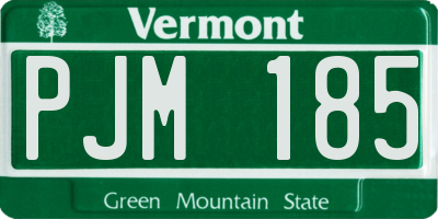 VT license plate PJM185