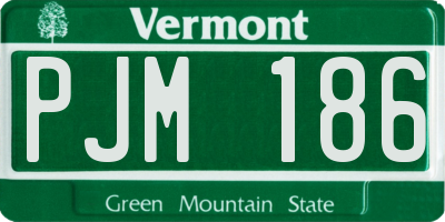 VT license plate PJM186