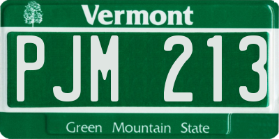VT license plate PJM213