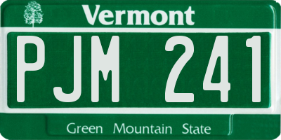 VT license plate PJM241