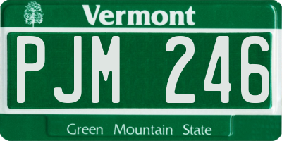 VT license plate PJM246