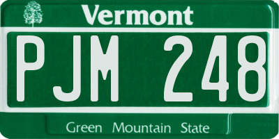 VT license plate PJM248