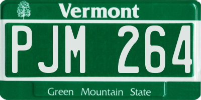 VT license plate PJM264