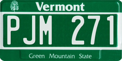 VT license plate PJM271