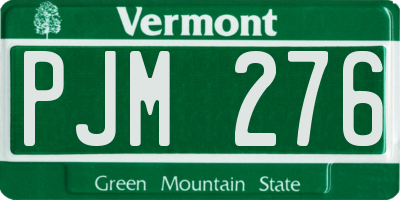 VT license plate PJM276