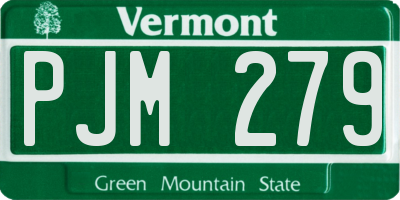 VT license plate PJM279