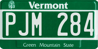 VT license plate PJM284